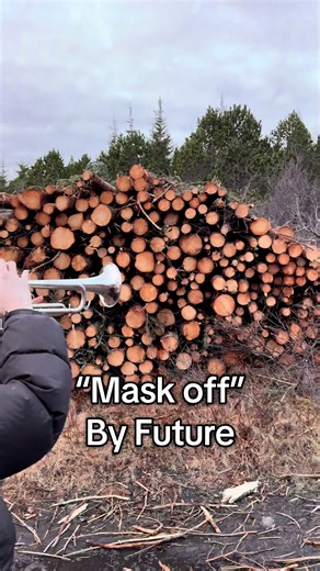 Playing the trumpet in nature #rap #musik #producer #future #viral | mask off