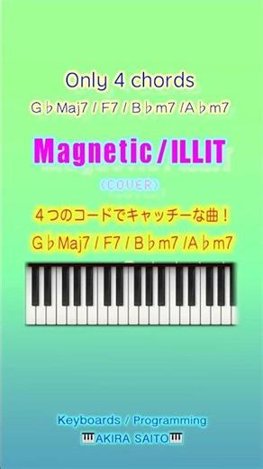 Magnetic / ILLIT (cover) 歌声合成ソフト synthesizer V2 の Ayame2 にプログラミングしてLogic proで🎹キーボード、DTMしています。