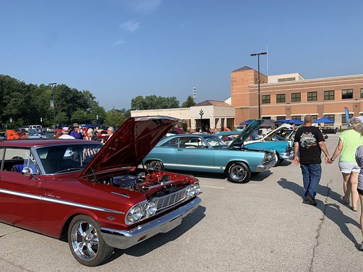 Burning rubber at the 41st Old Fort Mustangers Ford & Mustang Car Show
