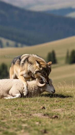 Ram Saves Sheep from Deadly Wolf Attack! #animals #wildlife | Free Walking Tour Arequipa