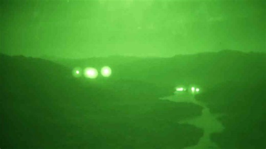 Flying a giant military cargo jet at night