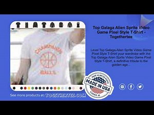 Top Galaga Alien Sprite Video Game Pixel Style T-Shirt