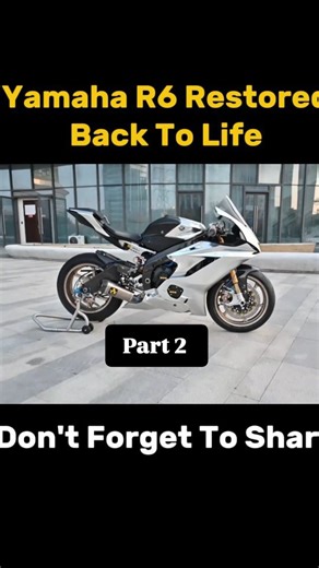 JustFixit on Instagram: "Part 2: Yamaha R6 Restored Back to Life #yamaha #bike"