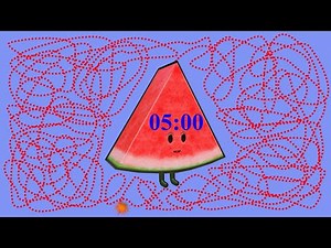5 Minute Water Melon Countdown Timer [Explosive Ending]