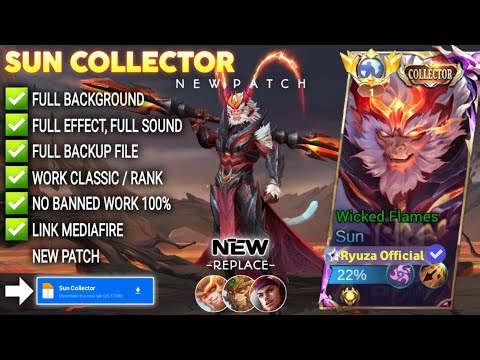 Script Skin Sun Collector - Wicked Flames No Password | Full Effect Voice | Patch Terbaru