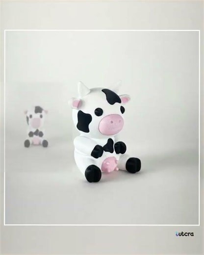 3D Printed Articulated Cow Keychain