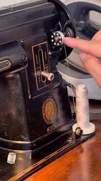Winding a bobbin on a singer 301 #Singer301#BobbinWinding #VintageSinger #Shorts #SewingBasics