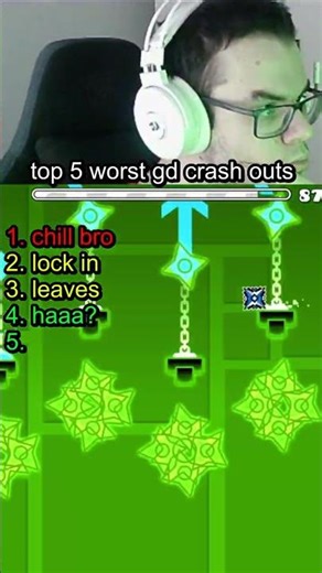 top 5 worst geometry dash crash outs #geometrydash #clips #gaming #geometry #shorts
