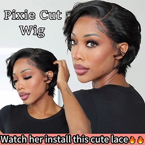 3K views · 69 reactions | #lacefrontwig #pixiewig SKU: BB017 pixie...