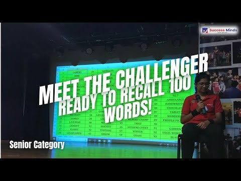 🎥 Live100 Words Memory Competition | Senior Champion 🌟