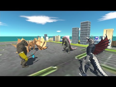 evolution of Godzilla destroy kaiju monster battle royale in the city