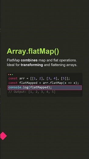 ⚡ Array.flatMap() - JavaScript Trick You NEED #Shorts