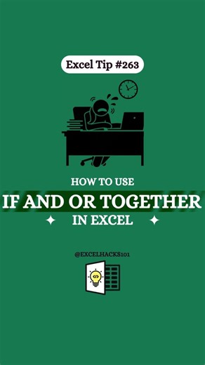Excelhacks101 | Daily Excel Tips on Instagram: "How To Use IF and OR Function Together in Excel 🖱️📊 Super handy for fast data changes & clean dashboards! Don’t scroll away — Save this for later 🔖 #exceltips #data #exceltricks #excel #excelhacks"