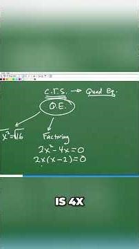 Master Quadratic Equations Square Roots, Factoring & Formula! #math #maths #algebra #education