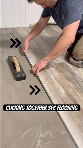 UniClic locking system on an SPC floor! #floorcovering #lvpfloors #spc #vinylplank