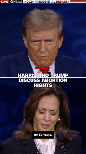 Vice President Kamala Harris and former President Donald Trump speak about their stances on abortion at ABC News' presidential debate in Philadelphia. Watch and follow live: https://cnn.it/3zhaMfX | CNN