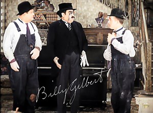 Heute vor 53 Jahren verstarb Billy Gilbert (eigentlich William Gilbert Baron (* 12. September 1894, † 23. September 1971). Seine Markenzeichen waren lautstarke Wutausbrüche und ein ungewöhnliches Niesen. Er wirkte in 11 L&H-Filmen mit. Unvergessen ist sein Auftritt als cholerischer Professor Theodore Von Schwarzenhoffen (M.D., A.D., D.D.S., F.L.D., F-F-F-and-F) in dem oscarprämierten Kurzfilm 'The Music Box' (1932). | Deutsches Laurel & Hardy Forum