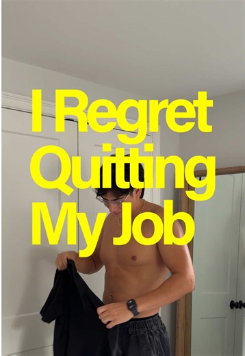 I regret quitting my job at 28 :/ | quitting job