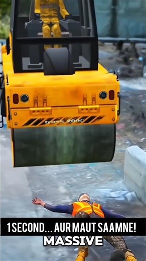 Road Roller Ke Niche Gira… Zinda Bach Gaya! 😱 #shorts