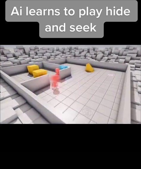 Ai learns to play hide and seek (simulation) #ai #interesting #simulation