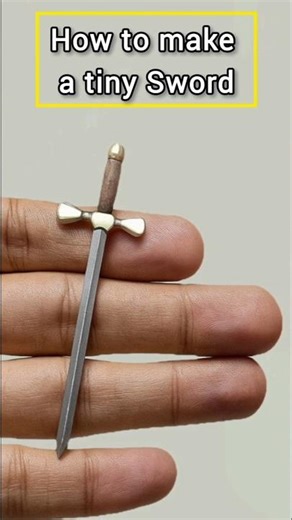 How to make a tiny sword out of a nail⚔️ #DIY #metalworking #inventions #forge #miniweapon #handmade