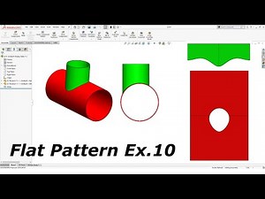 SOLIDWORKS Sheet Metal : Flat Pattern Exercise 10.