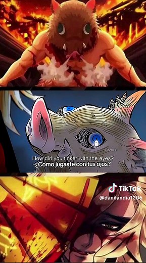 Inosuke se enfrenta a Douma en Demon Slayer