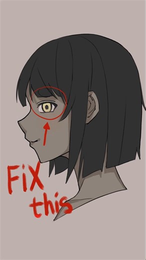 Beginner Artists! Fix the eye direction to make your character look better !#art #drawing #howtodraw