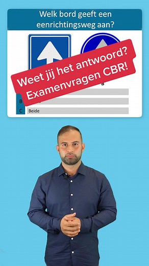 Verplichte rijrichting en examenvragen CBR
