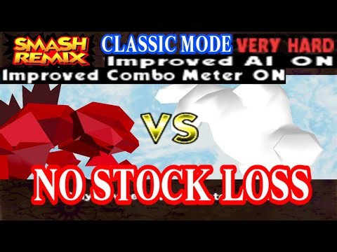 Smash Remix - Classic Mode Gameplay with Polygon Bowser (VERY HARD) No stock loss