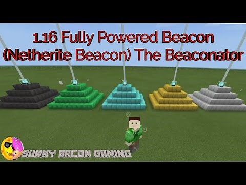 1.16 How to make a Fully Powered Beacon(Netherite Beacon)(Achievement Not Working Fix)The Beaconator