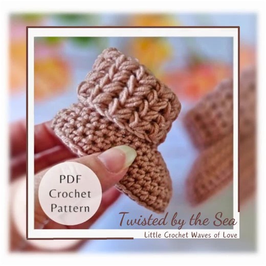 PDF Crochet Pattern – Baby Booties With Puff V Stitch Folded Cuff – Newborn to 6 Months – Intermediate Skill Digital Download - Etsy