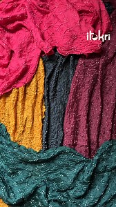 91K views | Bandhani on silk is pattern made by patience. Tiny knots,...