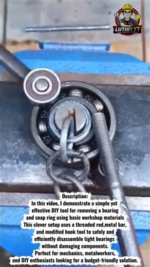 Title:DIY Bearing Removal Tool 🔧 | Easy Snap Ring & Bearing Disassembly Hack