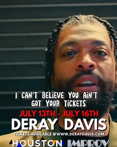 😂🌟 Get ready for non-stop laughter at The Houston Improv Comedy Club! Don't miss DeRay Davis, "Too Much!!!" from July 13-16th Grab your tickets now! 👉https://deraydavis.com/ 🎭🎉 #DeRayDavisTooMuch #HoustonImprov #GetTickets | DeRay Davis