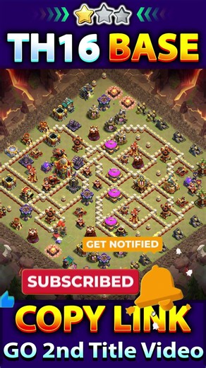ONLY 1 STAR TH16 CWL BASE + WAR BASE LINK🥶| TH16 NEW WAR BASE | CLASH OF CLANS TH16 BASE LINK🤯
