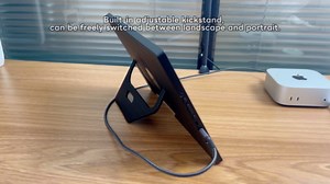 Intehill 14" Portable Monitor, WUXGA 1920x1200 Portable Screen with Full-Covered Tempered Glass, 16:10 USB-C HDMI External Display with Speakers & Stand, Travel Monitor Second Screen for Laptop, F14ZA