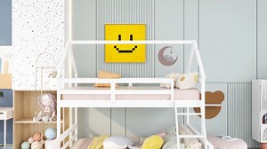 Watch Twin over full bunk bed house white on Amazon Live
