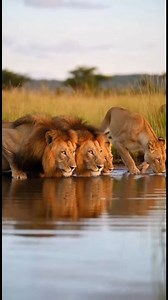 113K views · 2.8K reactions | Watch a pride of lions in Tanzania as two adult males and five to six lionesses drink water at a riverbank. Captured in HDR realism, this BBC Earth–style wildlife video showcases natural pride behavior, alertness, and the serene beauty of lions in their African habitat. #Lions #LionPride #TanzaniaSafari #AfricanWildlife #WildlifeDocumentary #BBCEarthStyle #SavannahAnimals #BigCats #NatureInTheWild #WildlifeObservation #LionBehavior | Wild Zone | Facebook