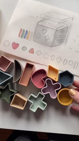 mushie Shape Sorting Box (Original) | Educational Learning Toy for Toddlers with 12 Shapes | Made in Denmark (10+ Months)