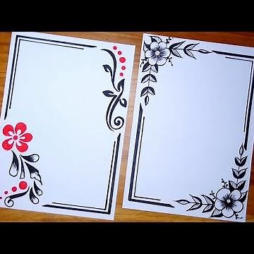 Project Work Design /Black Border Design For Project/Assignment Front Page Design