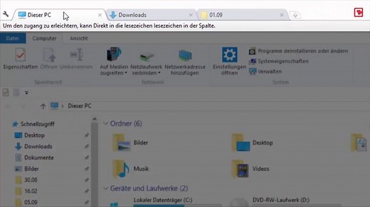 Tabs im Explorer dank Clover und QTTabBar
