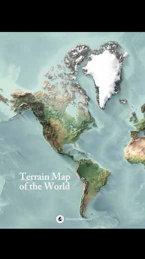 Discover The Planet | Discover the Earth’s diverse landscapes with this detailed topographic map. From mountain ranges and deserts to coastlines and forests,... | Instagram