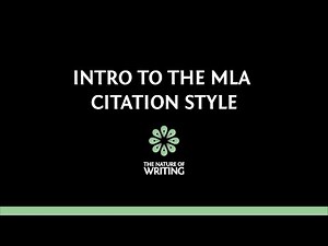 Introduction to the MLA Citation Style (8th ed.)