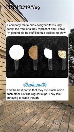 The measuring cup design is so cool