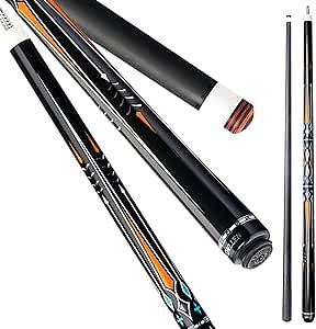 KONLLEN 3 Cushion Carom Cue – Carbon Fiber Carom Cue Stick, 142cm, 12mm 3C-Plus Tip, Radial Pin Joint, Adjustable Weight