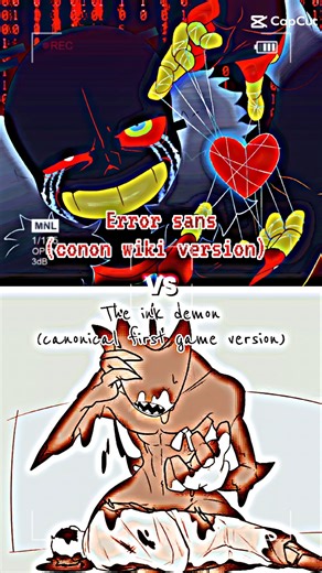 Ink demon Vs.Error sans wiki conon) #undertale #AU #sans #edit #errorsans #inkdemon