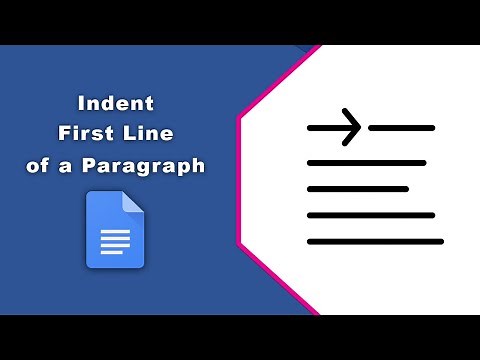 How to indent the first line of a paragraph in google docs