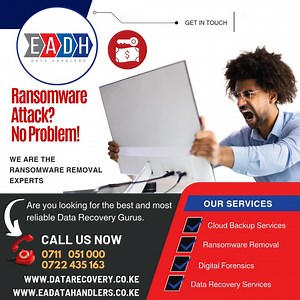 Don't Pay the Ransom! 🚫 Ransomware attacks can be devastating. But you don't have to give in to the demands of cybercriminals. East African Data Handlers is here to help you: -Recover Your Data: We can restore your encrypted files. -Secure Your Systems: We'll strengthen your defenses to prevent future attacks. -Provide Expert Guidance: Our team will guide you through the entire recovery process. Don't let ransomware ruin your day. Contact us today! Call 0711 051 000 or | 0722 435163 visit www.d