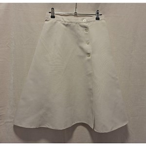 Vintage 90s 80s Beige A Line Button Front Midi Skirt Polyester Womens - Etsy